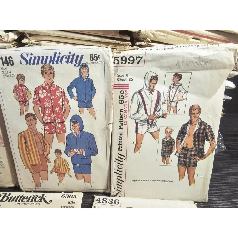 140 Vintage Sewing Patterns 1970s–80s McCall’s Simplicity Butterick Mixed Lot